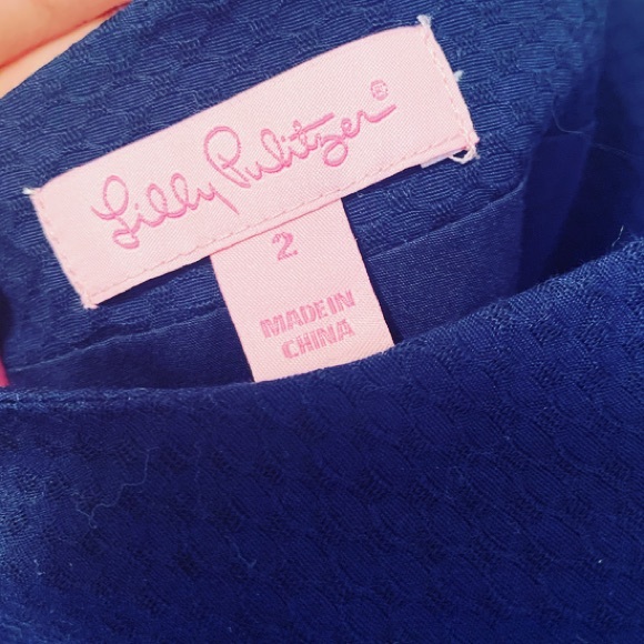 Lilly Pulitzer Delia Shift Dress True Navy Catch - Picture 6 of 9